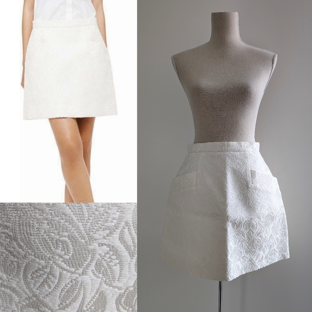 Club Monaco Callie A-Line Jacquard Skirt